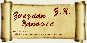 Zvezdan Manović vizit kartica